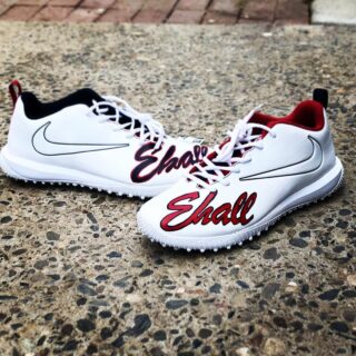 Custom paint job for Erasmus Hall Football Team  Drop off your sneakers to be cleaned or fully restored @luckylaced 240. Kent Avenue